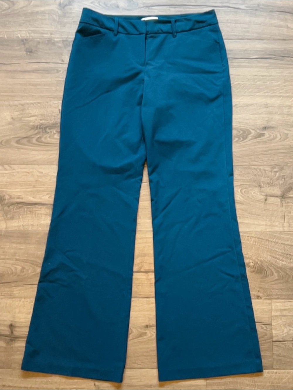 New York & Company Teal Wide Leg Dress Pants
